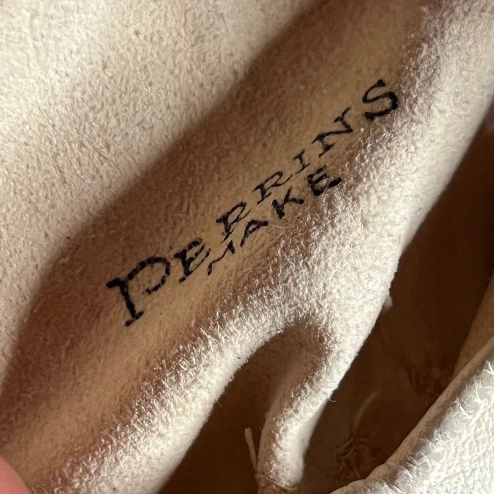Vintage Perrins Make Cream‎ Leather Gloves Club Mark Cadet 1950s Off White 8.5